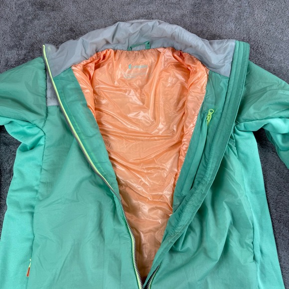 Cotopaxi Pacaya Insulated Jacket Teal Light Blue Colorblock Coat Pockets Small - Picture 5 of 10